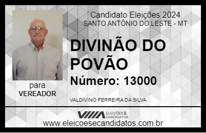 Candidato DIVINÃO DO POVÃO 2024 - SANTO ANTÔNIO DO LESTE - Eleições