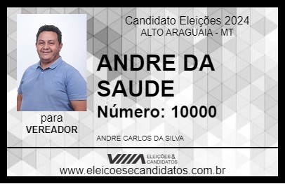 Candidato ANDRE DA SAUDE 2024 - ALTO ARAGUAIA - Eleições