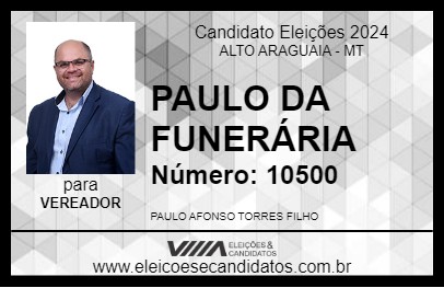 Candidato PAULO DA FUNERÁRIA 2024 - ALTO ARAGUAIA - Eleições