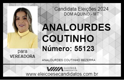 Candidato ANALOURDES COUTINHO 2024 - DOM AQUINO - Eleições