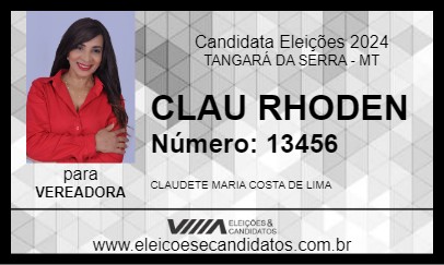 Candidato CLAU RHODEN 2024 - TANGARÁ DA SERRA - Eleições