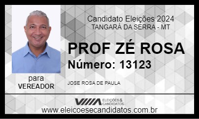 Candidato PROF ZÉ ROSA 2024 - TANGARÁ DA SERRA - Eleições