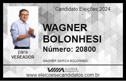 Candidato WAGNER BOLONHESI 2024 - RONDONÓPOLIS - Eleições