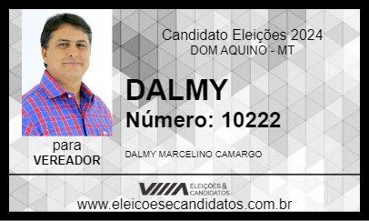 Candidato DALMY 2024 - DOM AQUINO - Eleições