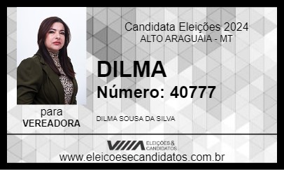 Candidato DILMA 2024 - ALTO ARAGUAIA - Eleições