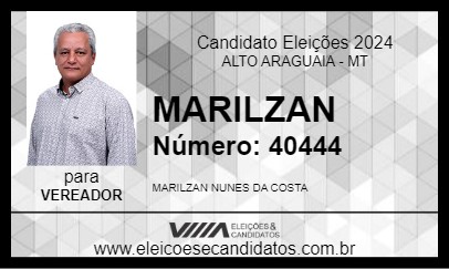 Candidato MARILZAN 2024 - ALTO ARAGUAIA - Eleições