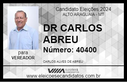 Candidato DR CARLOS ABREU 2024 - ALTO ARAGUAIA - Eleições