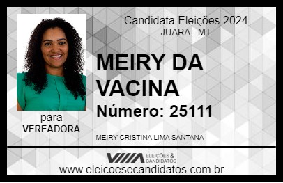 Candidato MEIRY DA VACINA 2024 - JUARA - Eleições