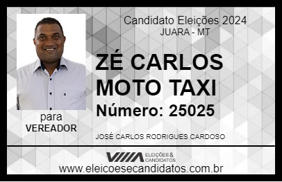 Candidato ZÉ CARLOS MOTO TAXI 2024 - JUARA - Eleições