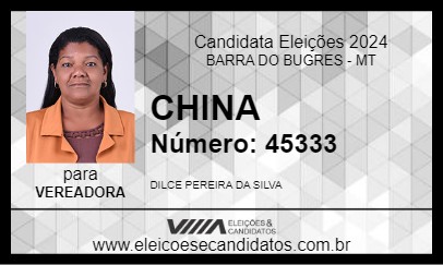 Candidato CHINA 2024 - BARRA DO BUGRES - Eleições