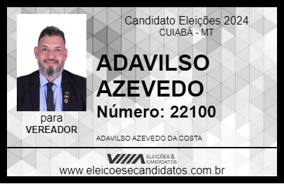 Candidato ADAVILSO AZEVEDO 2024 - CUIABÁ - Eleições