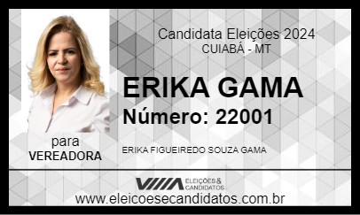 Candidato ERIKA GAMA 2024 - CUIABÁ - Eleições