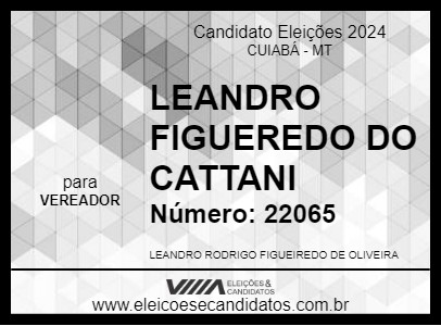 Candidato LEANDRO FIGUEIREDO DO CATTANI 2024 - CUIABÁ - Eleições