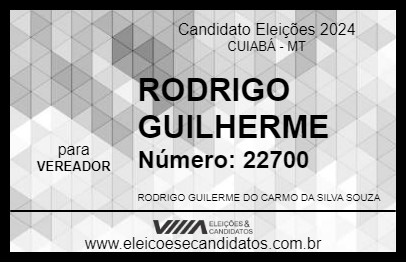 Candidato RODRIGO GUILHERME 2024 - CUIABÁ - Eleições