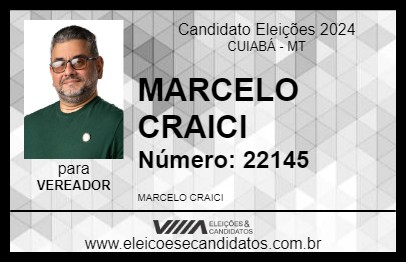 Candidato MARCELO CRAICI 2024 - CUIABÁ - Eleições