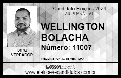 Candidato WELLINGTON BOLACHA 2024 - ARIPUANÃ - Eleições