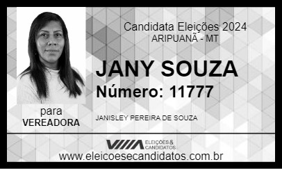 Candidato JANY SOUZA 2024 - ARIPUANÃ - Eleições