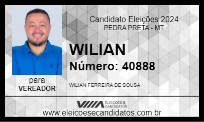 Candidato WILIAN 2024 - PEDRA PRETA - Eleições