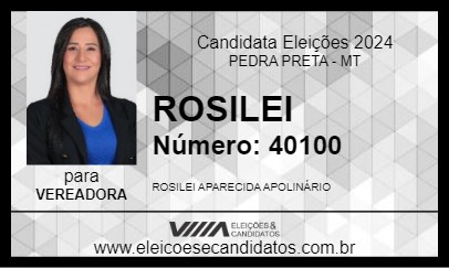 Candidato ROSILEI APOLINÁRIO 2024 - PEDRA PRETA - Eleições