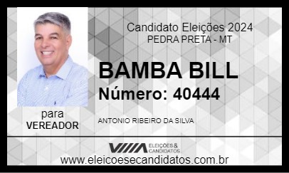 Candidato BAMBA BILL 2024 - PEDRA PRETA - Eleições