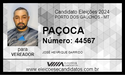 Candidato PAÇOCA 2024 - PORTO DOS GAÚCHOS - Eleições