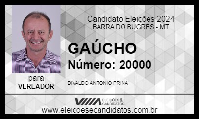 Candidato GAÚCHO 2024 - BARRA DO BUGRES - Eleições