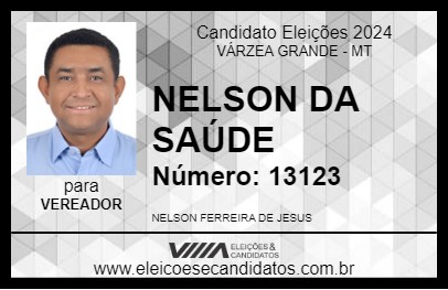 Candidato NELSON DA SAÚDE 2024 - VÁRZEA GRANDE - Eleições