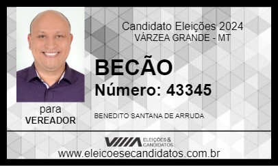 Candidato BECÃO 2024 - VÁRZEA GRANDE - Eleições