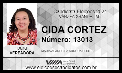 Candidato CIDA CORTEZ 2024 - VÁRZEA GRANDE - Eleições