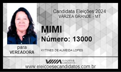 Candidato MIMI 2024 - VÁRZEA GRANDE - Eleições