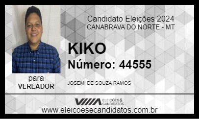 Candidato KIKO 2024 - CANABRAVA DO NORTE - Eleições