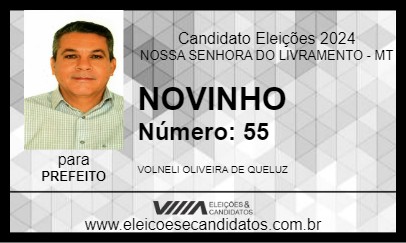 Candidato NOVINHO 2024 - NOSSA SENHORA DO LIVRAMENTO - Eleições