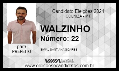 Candidato WALZINHO 2024 - COLNIZA - Eleições