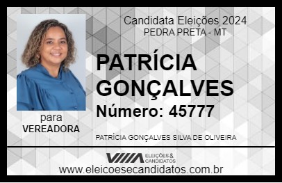 Candidato PATRÍCIA GONÇALVES 2024 - PEDRA PRETA - Eleições