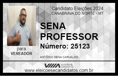 Candidato SENA PROFESSOR 2024 - CANABRAVA DO NORTE - Eleições