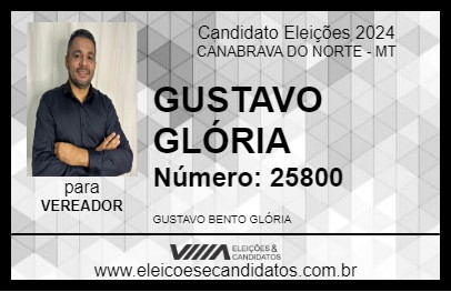 Candidato GUSTAVO GLÓRIA 2024 - CANABRAVA DO NORTE - Eleições