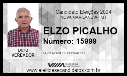 Candidato ELZO PICALHO 2024 - NOVA MARILÂNDIA - Eleições