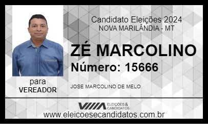 Candidato ZÉ MARCOLINO 2024 - NOVA MARILÂNDIA - Eleições