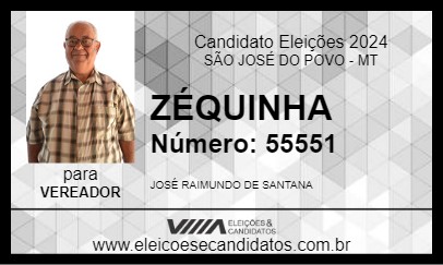 Candidato ZÉQUINHA 2024 - SÃO JOSÉ DO POVO - Eleições