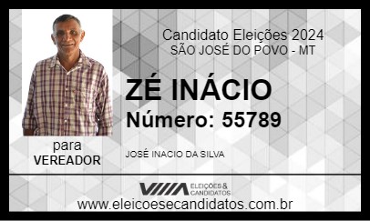 Candidato ZÉ INÁCIO 2024 - SÃO JOSÉ DO POVO - Eleições