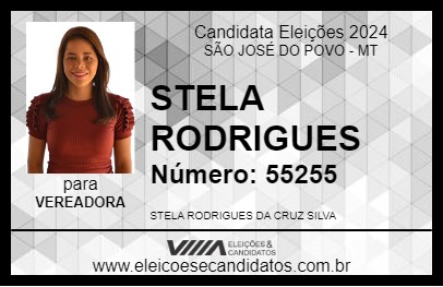 Candidato STELA RODRIGUES 2024 - SÃO JOSÉ DO POVO - Eleições