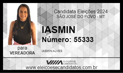 Candidato IASMIN 2024 - SÃO JOSÉ DO POVO - Eleições