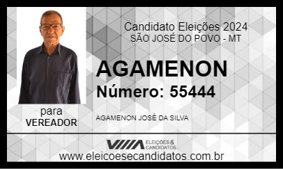 Candidato AGAMENON 2024 - SÃO JOSÉ DO POVO - Eleições