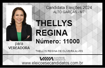 Candidato THELLYS REGINA 2024 - ALTO GARÇAS - Eleições