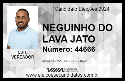 Candidato NEGUINHO DO LAVA JATO 2024 - ALTO GARÇAS - Eleições