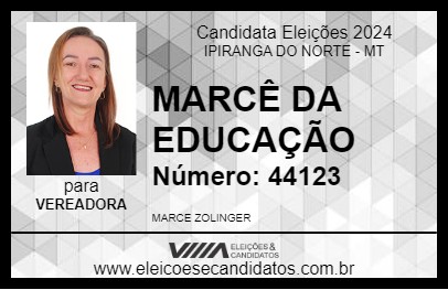 Candidato MARCÊ DA EDUCAÇÃO 2024 - IPIRANGA DO NORTE - Eleições