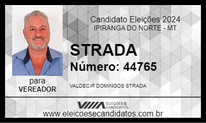 Candidato STRADA 2024 - IPIRANGA DO NORTE - Eleições