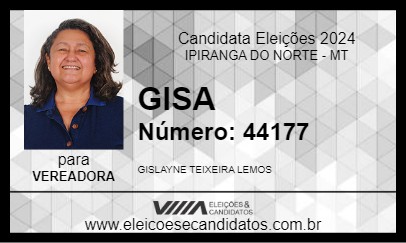 Candidato GISA 2024 - IPIRANGA DO NORTE - Eleições