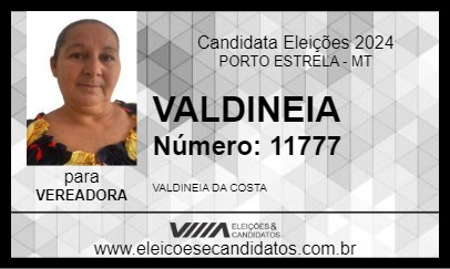 Candidato VALDINEIA 2024 - PORTO ESTRELA - Eleições