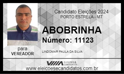 Candidato ABOBRINHA 2024 - PORTO ESTRELA - Eleições